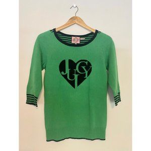 Juicy Couture Green Sweater with Black Accents